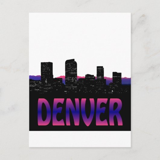 Denver Colorado Skyline Briefkaart (Voorkant)