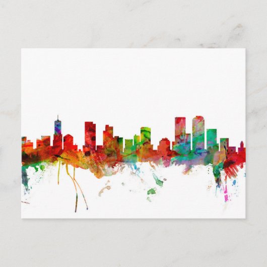 Denver Colorado Skyline Briefkaart (Voorkant)