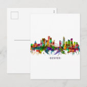 Denver Colorado Skyline Feestdagenkaart (Voorkant / Achterkant)