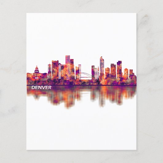 Denver Colorado Skyline Flyer (Voorkant)