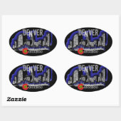 Denver Colorado skyline stickers (Vel)