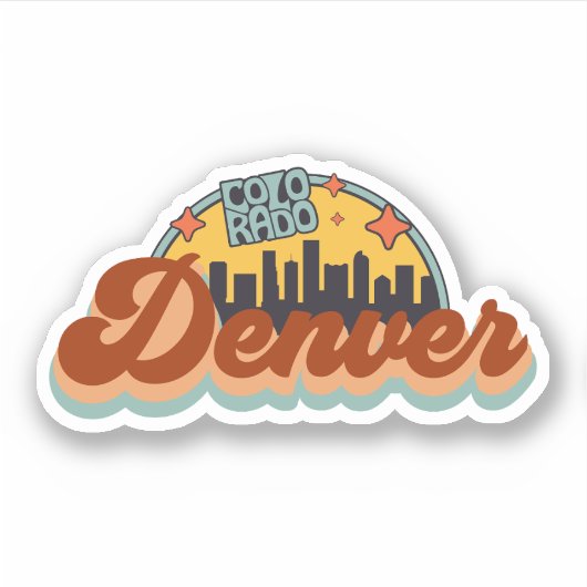 Denver, Colorado Sticker (Voorkant)