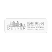 Denver, Colorado Stylized Skyline |