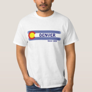 Denver Colorado t-shirt lokale waarde vlag