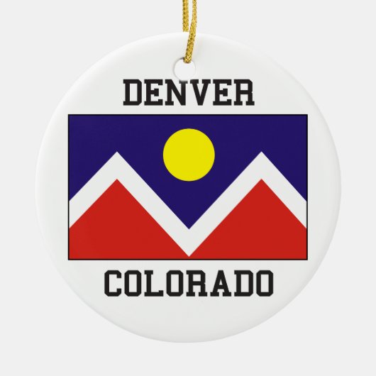 Denver, Colorado USA. Keramisch Ornament (Voorkant)