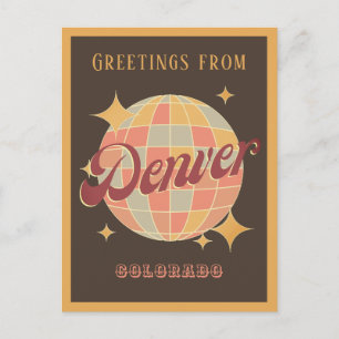 Denver Colorado USA Retro Vintage Greets Carte pos