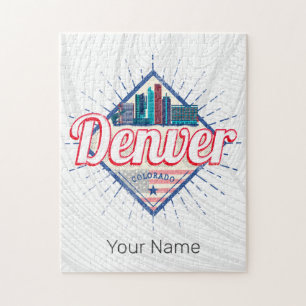 Denver Colorado Verenigde Staten Skyline Verenigd Legpuzzel