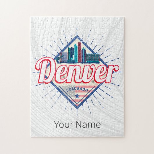 Denver Colorado Verenigde Staten Skyline  Verenigd Legpuzzel (Verticaal)