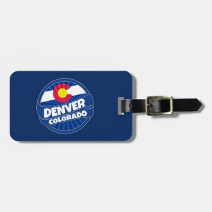 Denver Colorado vlag barst bagage label