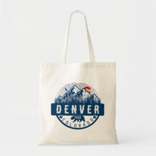 Denver Colorado vlag berg stad wandelen skiën Tote Bag