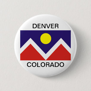 Denver, Colorado Vlag Ronde Button 5,7 Cm