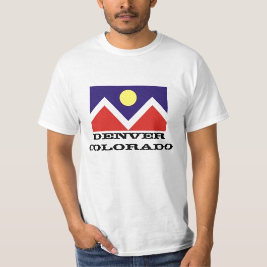 Denver, Colorado Vlag T-shirt (Voorkant)