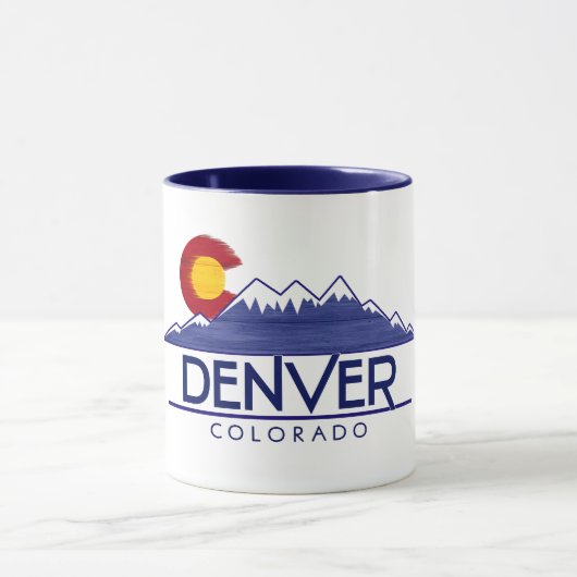 Denver Colorado wood mountains mug (Centre)