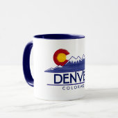 Denver Colorado wood mountains mug (Devant gauche)