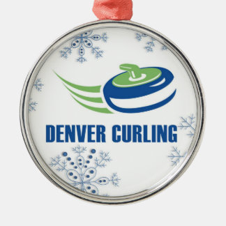 Denver Curling Snowflake Metalen Ornament