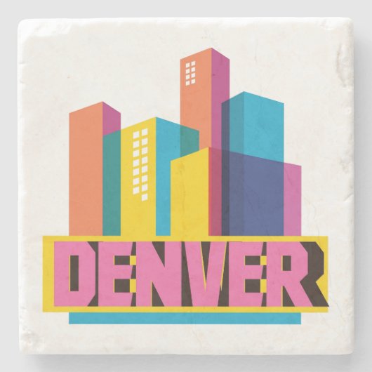 Denver in Design Stenen Onderzetter (Voorkant)