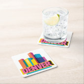 Denver in Design Vierkante Kartonnen Onderzetter (Insitu)