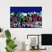 Denver in graffiti poster (Thuiskantoor)