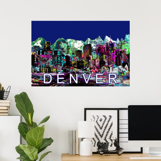 Denver in graffiti poster (Thuiskantoor)