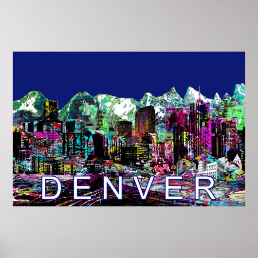 Denver in graffiti poster (Voorkant)