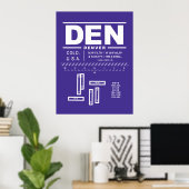 Denver International Airport DEN Poster (Thuiskantoor)
