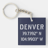Denver Latitude Longitude Sleutelhanger (voorkant)