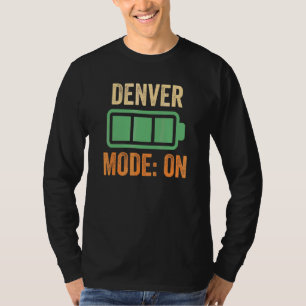 Denver-modus op batterijontwerp t-shirt