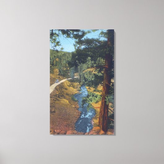 Denver Mountain Park, CO - Beer Creek Canyon Canvas Afdruk (Voorkant)