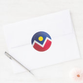 Denver Round Piccon-vlag Ronde Sticker (Envelop)