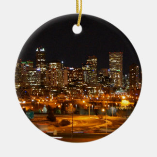 Denver 's nachts keramisch ornament