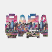 Denver Silhouette Abstracte Kunst Bedankdoosjes (Uitgevouwen)