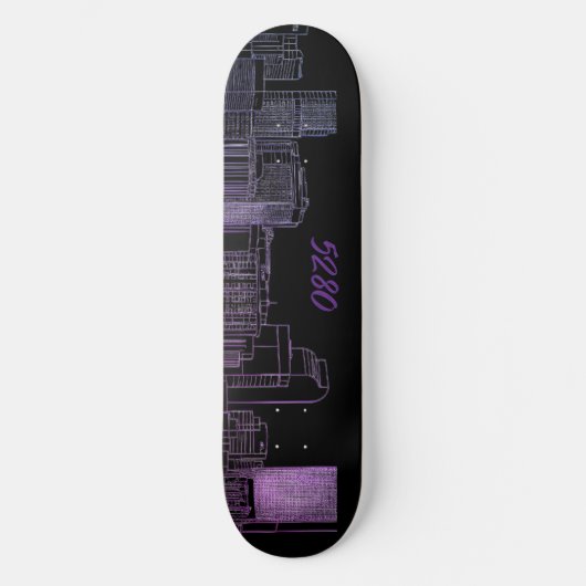 Denver skyline 5280 skateboard  (Voorkant)
