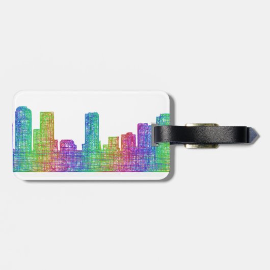 Denver skyline bagagelabel (Achterkant horizontaal)