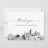 Denver Skyline trouwfoto dank u kaart (Voorkant)