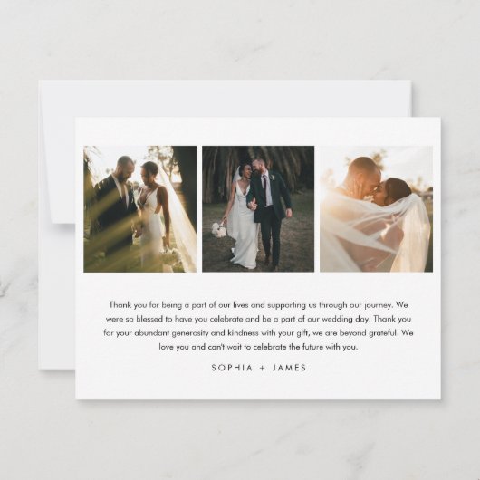 Denver Skyline trouwfoto dank u kaart (Achterkant)