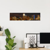 Denver Skyline van Night Poster (Thuiskantoor)