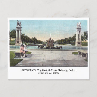 DENVER Stadspark, Sullivan Gateway c1920s  Briefkaart