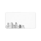 Denver Stylized Skyline | Blanco etiket (Voorkant)