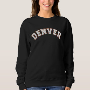 Denver Throwback T-shirt Retro Arched Navy Den