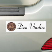 DEO VINDICE Confederate Seal Bumpersticker (Op auto)