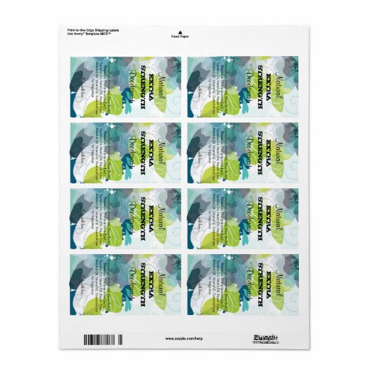 Deodorant label (Full Sheet)