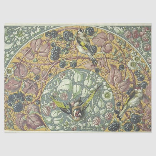 Deoupage paper van Bird & Floral Berry Tissuepapier (Voorkant)