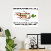 Deoxyribonucleïnezuur (DNA) Darwin Mendel Gezegde Poster (Thuiskantoor)
