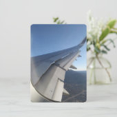 Départ sur une carte de billet Jet Plane (Debout devant)