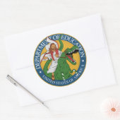 Département de l'éducation - Jésus sur un Sticker  (Enveloppe)