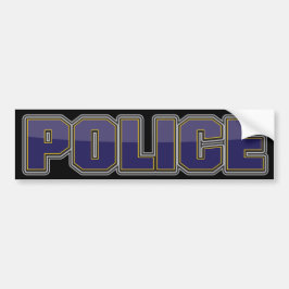 Departement van de politie van Gloss Dark Blue Bumpersticker