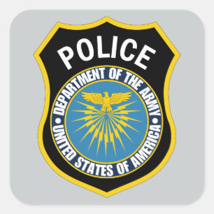 Departement van de politie van het leger vierkante sticker