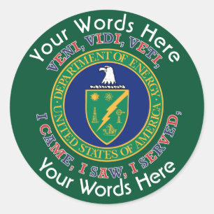 Department of Energy DOE VVV Custom Sticker