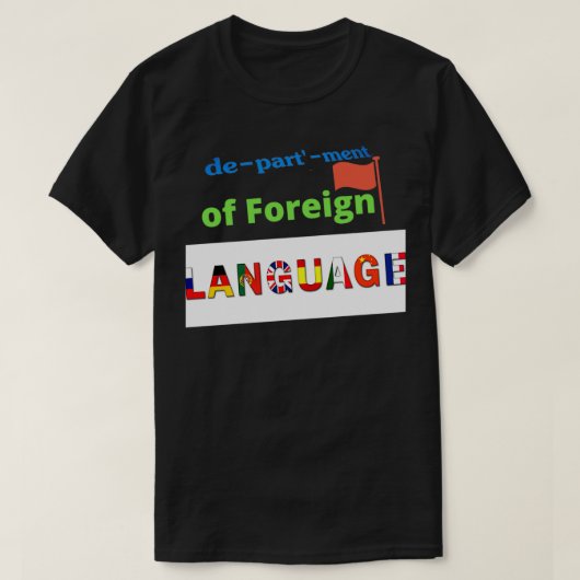 Department of Foreign Language T-shirt (Design voorkant)