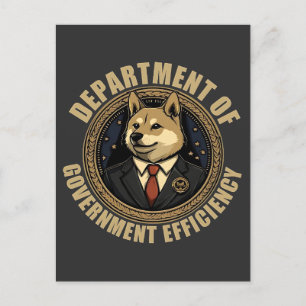 Department of Government Efficiency Dog Briefkaart